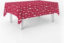 ECOMMERC3 Oilcloth Tablecloth, Round 140cm