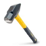ESTWING Sure Strike Blacksmiths Hammer – 40 oz Metalworking Tool with Fiberglass Handle & No-Slip Cushion Grip – MRF40BS