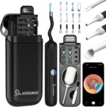 Ear Wax Removal Tool Kit with HD Otoscope Camera, Ear Camera with Light & Ear Cleaner with Camera for Home Ear Cleaning, Digital Ear Scope for Ear Inspection, Compatible with iPhone & Android