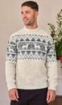 Ecru Fairisle Pattern Matching Family Christmas Jumper. Free C&C