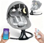 Electric Baby Swing Chair with Bluetooth Remote Control and 5 Adjustable Speeds – Sold by Meibolin / FBA