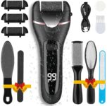 Electric Foot File Rechargeable Hard Skin RemoverYooikeey Pedicure Tool for Smoothing Feet, Heels and Callus Removal, Complete Foot Scrub Set