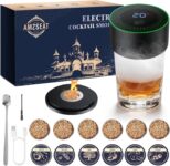 Electric Whiskey Smoker Kit, Whisky Cocktail Smoker Kit with 6 Wood Chips