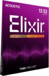 Elixir 11182 80/20 Bronze Acoustic Guitar Strings with NANOWEB Coating, HD Light (.013-.053)