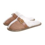 Elle Slip-on Mule Slippers – Chestnut, UK 3-4