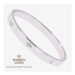 Emilia Clover Bangle with Swarovski Crystals – 58mm