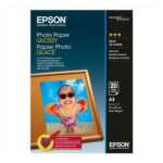 Epson A4 Glossy Photo Paper, White, 20 Sheets