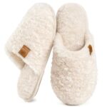 EverFoams Womens Fuzzy Slippers Cosy Memory Foam Indoor Warm House Shoes Comfy
