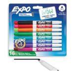 Expo Dry Erase Whiteboard Pens, Fine Tip, Assorted Colours, 16-Pack