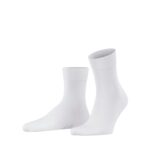 FALKE Tiago Cotton Plain Socks, Mens White, Size 8.5-9.5