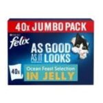 FELIX as Good as It Looks Ocean Feasts Wet Cat Food 40x85g