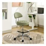 FIRAVOE Rolling Stool, Adjustable Height 50.868.6 Cm