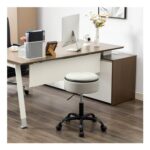 FIRAVOE Vnity Wheel Stool with Chair & Table, Adjustable, Gray