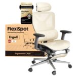 FLEXISPOT ErgoX ART Ergonomic Office Chair with Footrest, Beige Free Blanket (worth 49.99) – Sold by FLEXISPOTUK / FBA