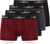 FM London 4/8 Pack Mens Boxers, Stretch Fit, Soft Cotton Boxers for Men