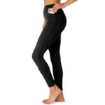 FM London High Waisted Legging with Pockets, Suitably Worn as Yoga Pants or Gym
