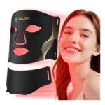 FOLOKE LED Mask with Neck Set, Red 630nm/Blue 470nm