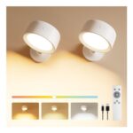 FULEN Led Wall Light,2 Pack Wall Lamp 18 Colors, 4 Brightness