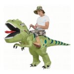 FXICH Inflatable Dinosaur Costume – Green – 150190cm