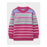 Fair Isle and Stripe Jumper – Pink, Blue and Green