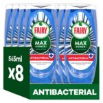 Fairy Max Power Washing up Liquid Antibacterial 8x545ML (£19.33 S&S)