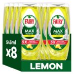 Fairy Max Power Washing up Liquid Lemon 8×545 ML (£19.38 / £17.34 max S&S)