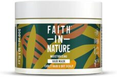 Faith In Nature Organic Shea & Argan Hair Mask, Moisturising for Curly Hair & Dry Scalp, Vegan & Cruelty Free, No SLS, Silicones or Parabens, 300ml (Packing May Vary)