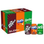 Fanta, Dr Pepper, Sprite Variety Pack, 30 x 330ml – Instore