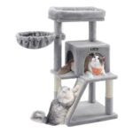Feandrea Cat Tree with Scratching Ramp, Cave and Plush Perch