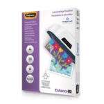 Fellowes Laminating Pouches A4, Gloss Finish – 100 Sheets – 160 Micron (2 x 80 Micron) Clear & Durable