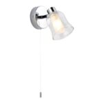 Feris Ribbed Glass Light – Chrome