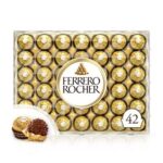 Ferrero Rocher Milk Chocolate Pralines – 42 Pieces, 525g