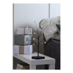 Festive Pre-Lit Microlight Tree – Black – 40cm
