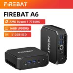 Firebat A6 Mini PC 16GB512GB ( JoyPlus / AMD Ryzen 7 7735HS / 8 cores / Radeon 680M / Dual M2 / 2.5GbE ) w/voucher