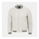 Firetrap Mens Faux Leather Quilted Jacket – White XXS