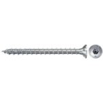 Fischer 100 x Chipboard Screws Power-Fast II 5.0 x 60 Countersunk Head with Inner Star TX Full Thread Galvanised Blue Passivated Item