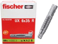 Fischer Universal Plug UX Set of 100 – 6 x 35