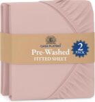 Fitted Sheet Emperor, (Pack of 2) Pre-Washed, Deep Pocket 14 – Sepia Rose