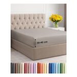 Fitted Sheet Single 90×190, Microfibre, Extra Deep 40cm, Light Grey