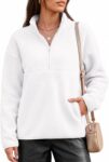 Fleece Jacket Women Teddy Ladies Jumpers Winter Half Zip Stand Collar Coats