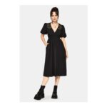 Fleux Phoenix Embroidered Wrap Midi Dress
