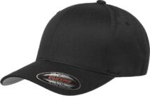 Flexfit Mens Athletic Baseball Fitted Cap, Black, L-XL