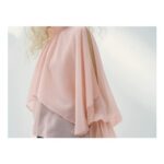 Flounced Cape-Detail Blouse
