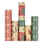 Flow Fire Christmas Wrapping Paper, 5 Rolls, Recyclable, 3m43cm