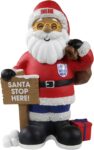 Forever Collectibles UK FOCO ENGLAND FA 10 INCH RESIN HIGH END SANTA WH