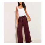 Friends like These Fudge Brown Wide Leg Tie Waist Linen Trousers