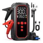 Fshyos Jump Starter Power Pack with Air Compressor and LED