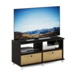 Furinno ANDREY TV Stand, 2-Tier with Open Shelf and Drawers