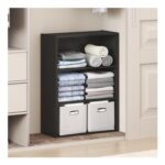 Furinno REED 3-Tier Open Shelf Closet Organizer, Americano