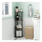 Furinno TURN-N-TUBE 4-Tier Corner Shelf, Toolless, Open Shelves